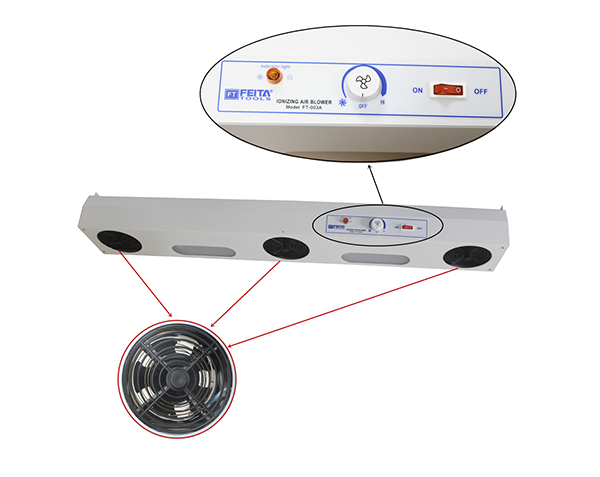 懸掛式3頭離子風(fēng)機(jī) FT-1103A 懸掛式3頭離子風(fēng)機(jī) FT-1103A